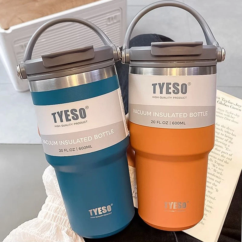 Coffee Cup Stainless Steel Double Drink Car Cup Portable Thermos Bottle Vacuum Mug Large Capacity