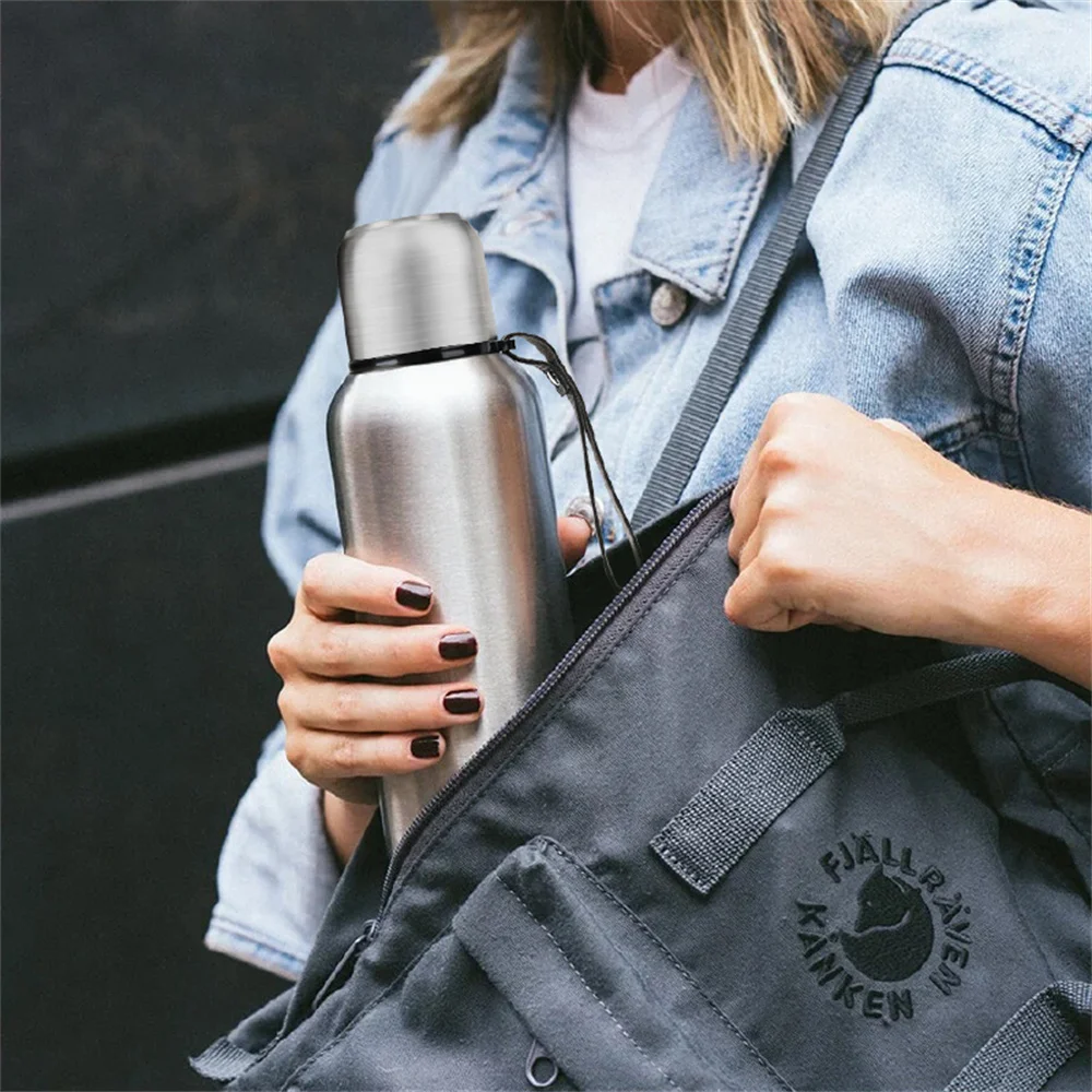 Large Capacity 500/1000ml Thermal Bottle Vacuum Double Wall 304 Stainless Steel Hot Cold Water Flask Thermos Coffee Mug