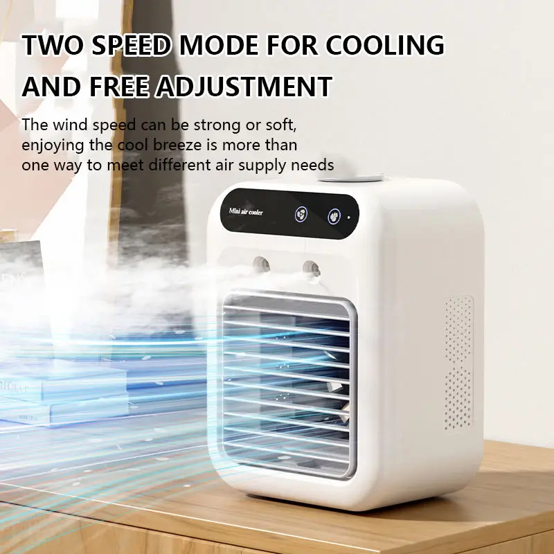Air Conditioner Mini Fan Cooler Air Cooler USB Air Conditioning 2 Gear Speed Air Cooling Fan Humidifier