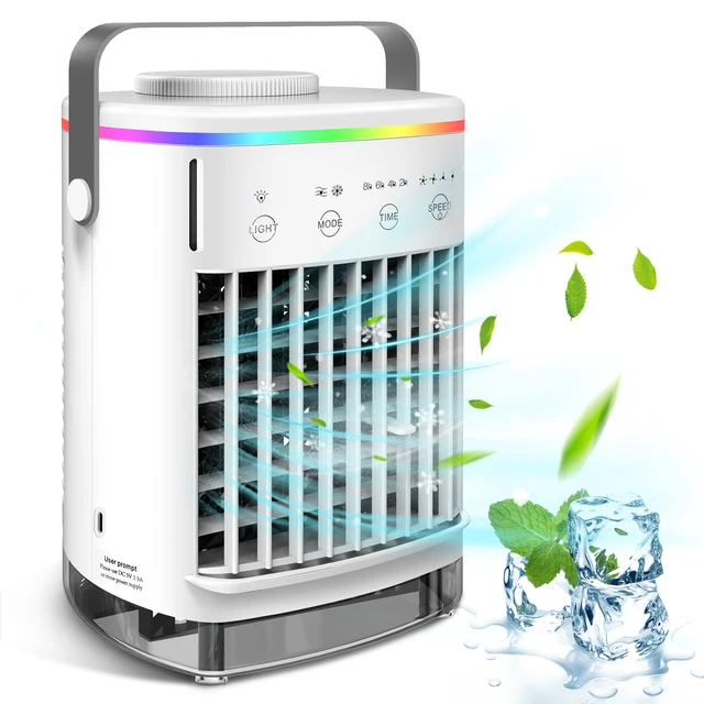 Portable Cold Air Conditioner Evaporative Air Cooler Mini Usb Table Fan Desktop Humidifier for Home Room