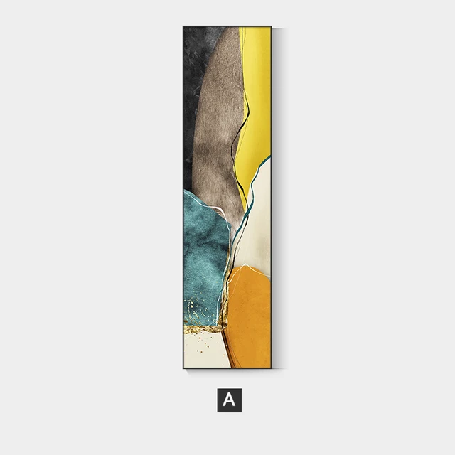 Modern Minimalist Porch Decorative Canvas Painting Living Room Poster Home Décor Wall Art Picture Golden Abstract Wall Painting