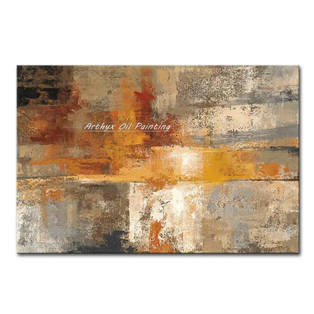 Hand-Painted Thick Texture Abstract Oil Painting On Canvas Large Modern Wall Art Pictures For Living Room Home Decoration