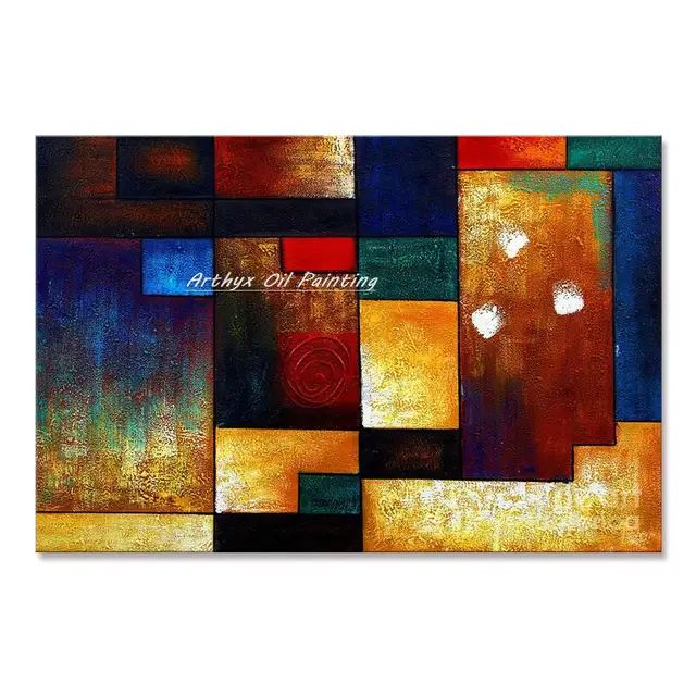 Hand-Painted Thick Texture Abstract Oil Painting On Canvas Large Modern Wall Art Pictures For Living Room Home Decoration