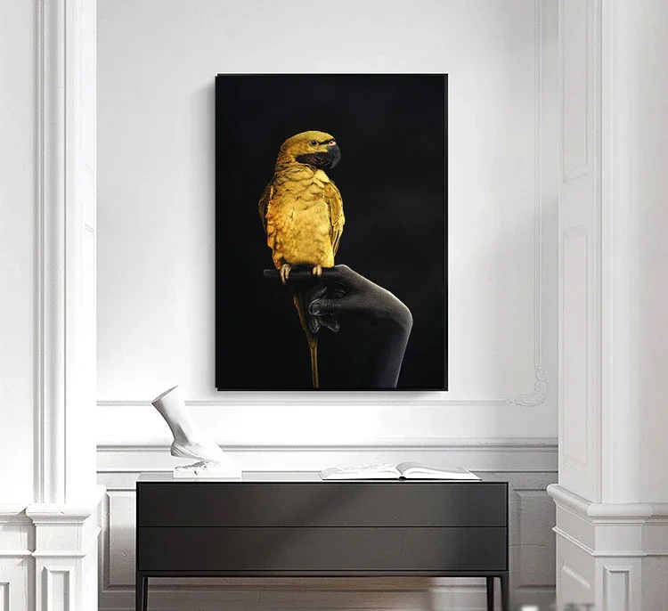 Colorful Beautiful Parrot Bird Graffiti Art Canvas Painting Wall Picture Animals Posters and Prints Living Room Home Decoration