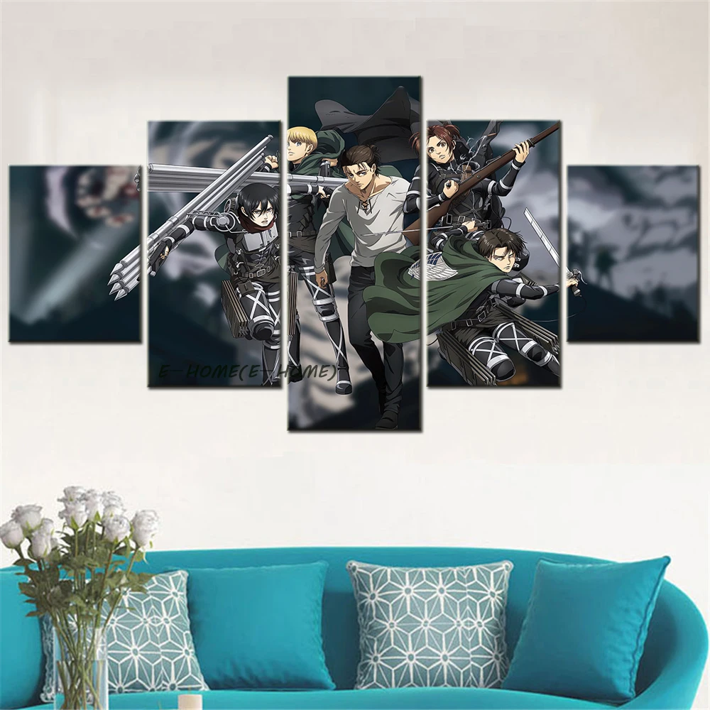 Attack on Titan Final Season Anime Characters Poster Modern Canvas Wall Art Pictures Interior Paintings Kids Bedroom Decoration