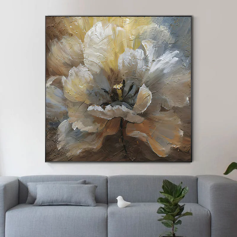 Nordic Style Decorative Abstract Flowers HD Canvas Painting American Light Luxury Wall Picture Room Home Décor Posters