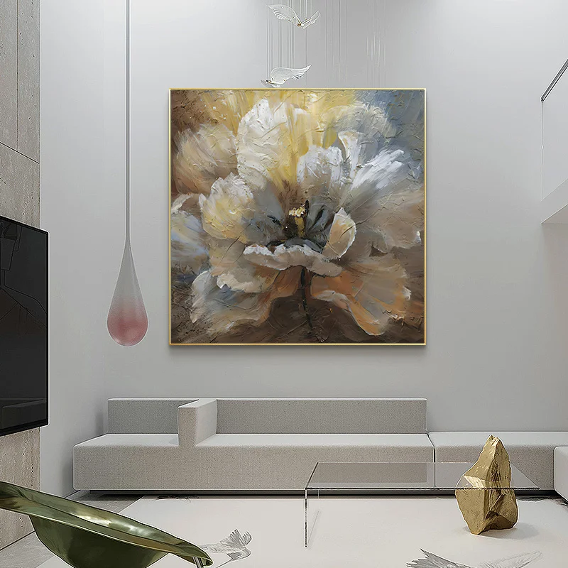 Nordic Style Decorative Abstract Flowers HD Canvas Painting American Light Luxury Wall Picture Room Home Décor Posters