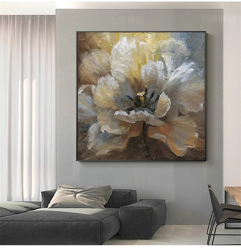 Nordic Style Decorative Abstract Flowers HD Canvas Painting American Light Luxury Wall Picture Room Home Décor Posters