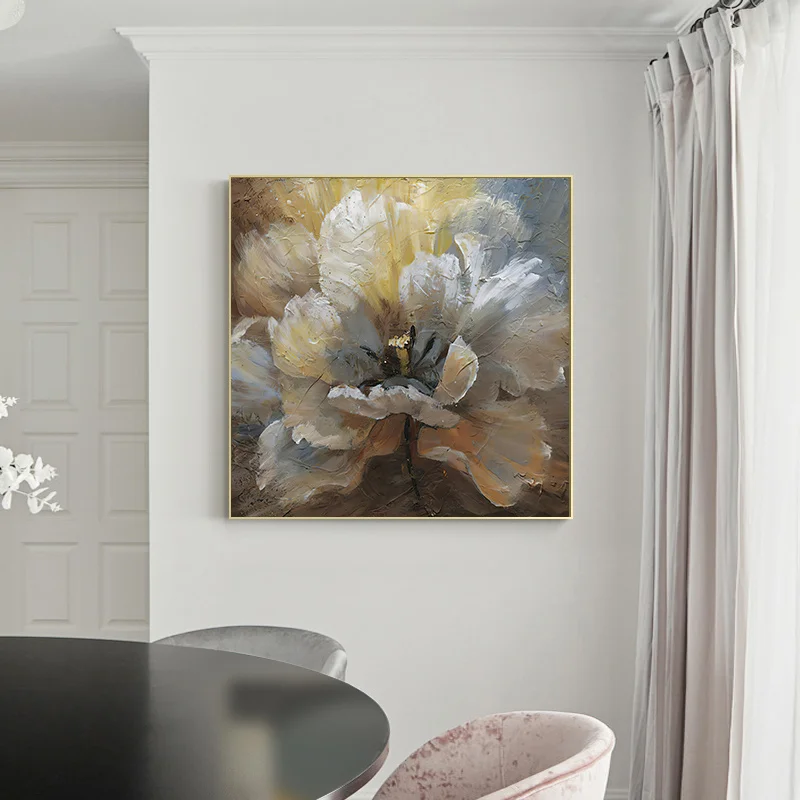 Nordic Style Decorative Abstract Flowers HD Canvas Painting American Light Luxury Wall Picture Room Home Décor Posters