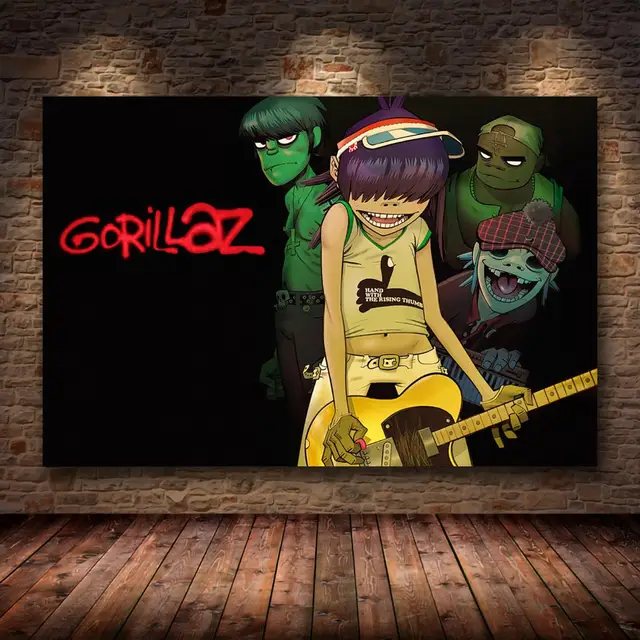 Gorillaz - High Quality Premium Poster and Wall Poster Painting Canvas Bedroom Large home décor