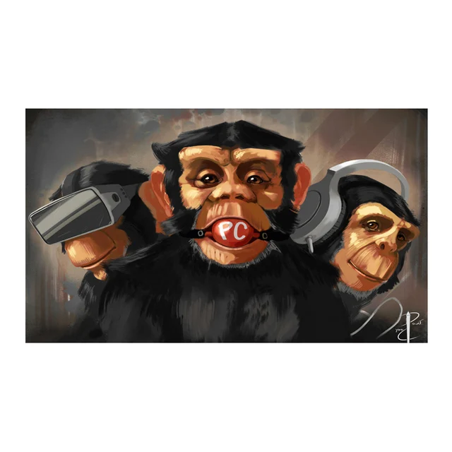 Funny Monkey Animal Canvas Painting Posters and Prints Modern Wall Art Picture Super Cool HD Print for Living Room Decoration