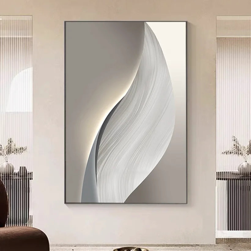 Black And White Geometric Art Abstract Living Room Background Mural Nordic Home Poster Print Oil Painting Canvas Painting