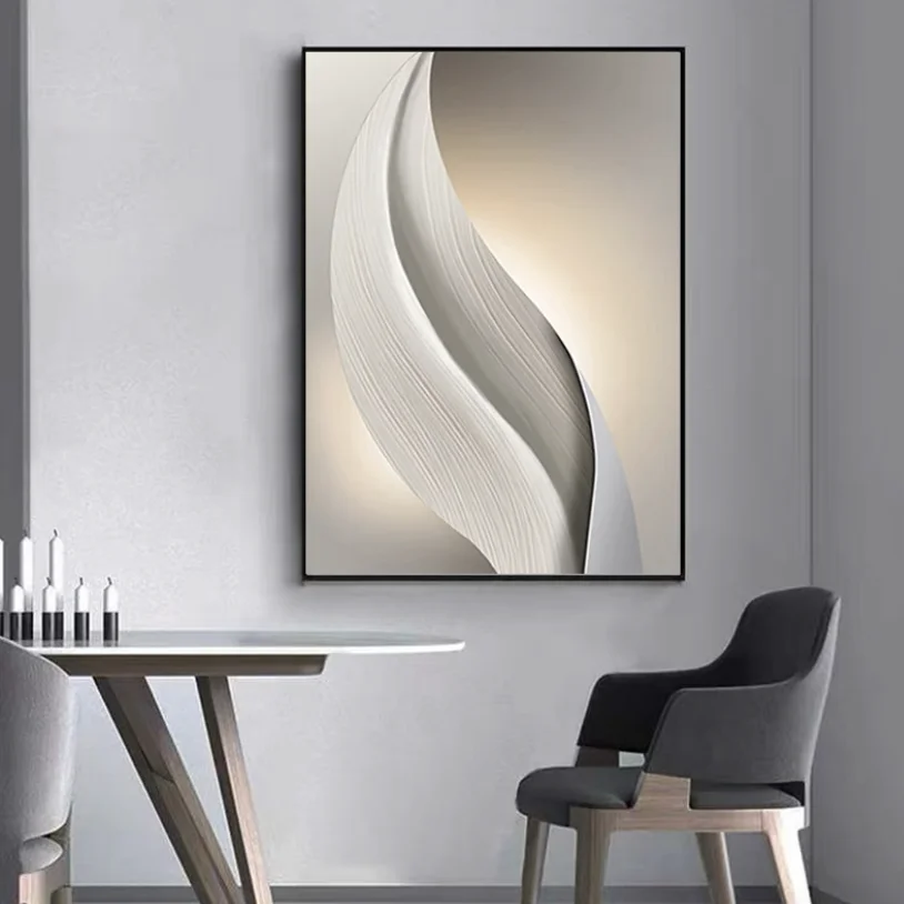 Black And White Geometric Art Abstract Living Room Background Mural Nordic Home Poster Print Oil Painting Canvas Painting