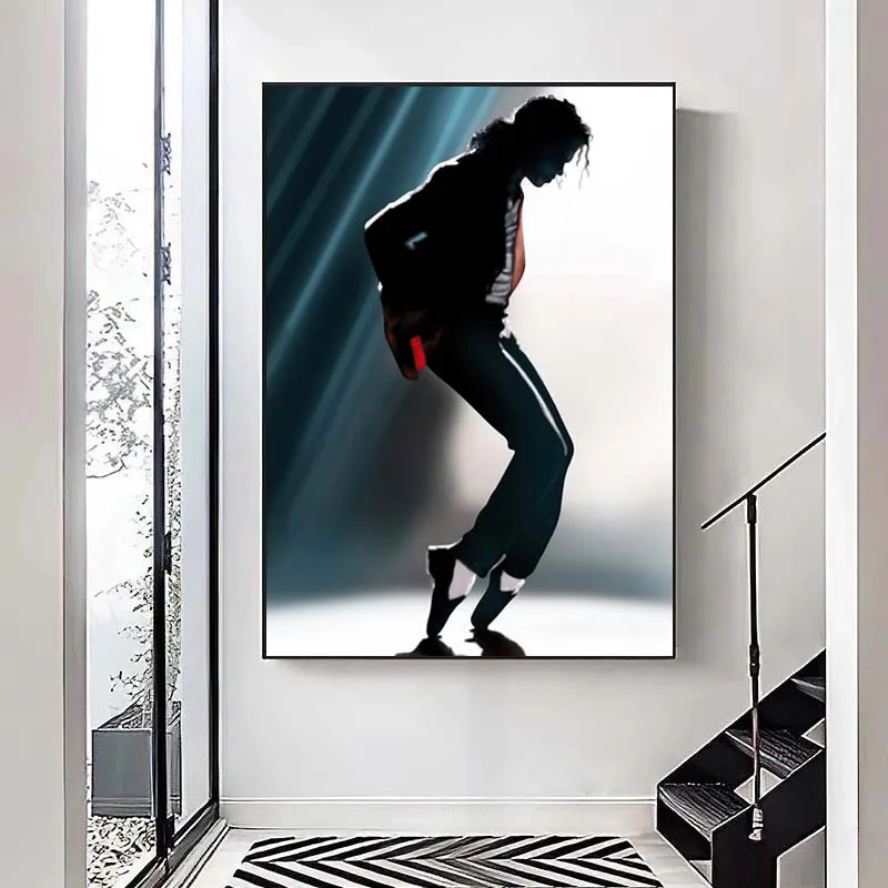 Big Size Art Celebrity Canvas Painting Michael Jackson Dancing Posters and Prints Famous Figure Wall Pictures for Bar Hone Decor
