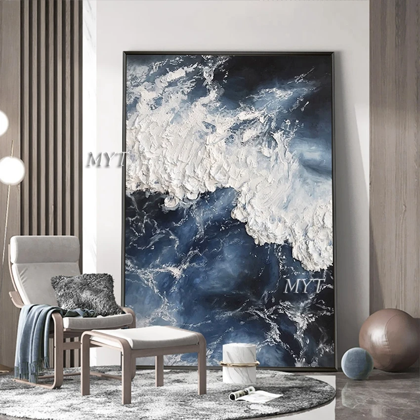 Abstract 3D Gold Thick Handmade Oil Painting Canvas Paintings Wall Pictures Art Wall Artwork For Dining Room Unframed