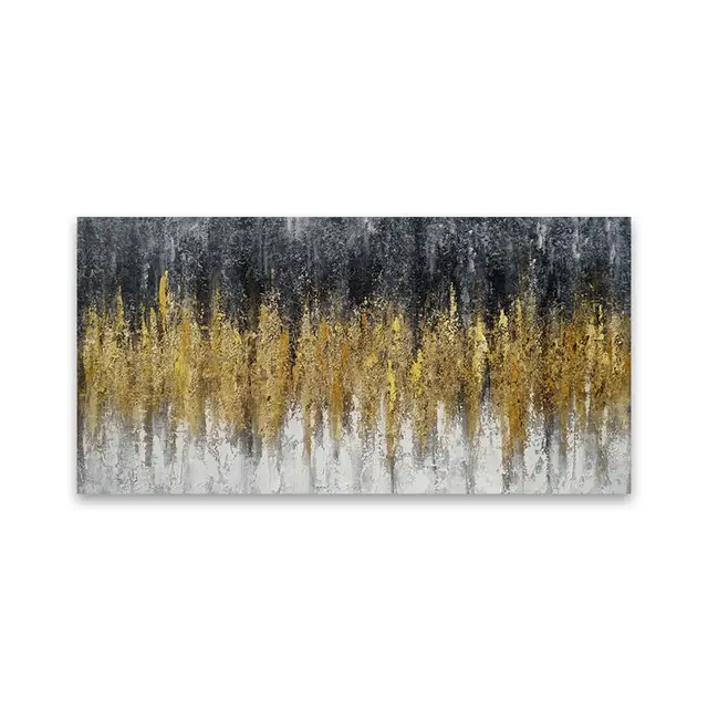 Extra Large Texture Abstract Panoramic City Skyline Canvas Painting Wall Art Artwork Living Décor