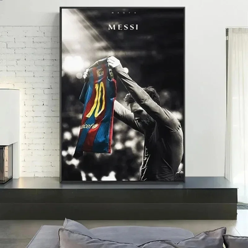Football Star Retro Poster Wall Art Decoration Painting Without Frame Room Home Decor Soccer Club Fans Collection Gifts