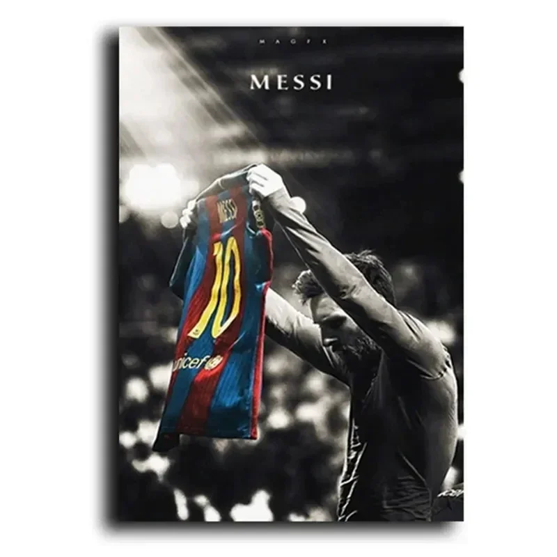 Football Star Retro Poster Wall Art Decoration Painting Without Frame Room Home Decor Soccer Club Fans Collection Gifts