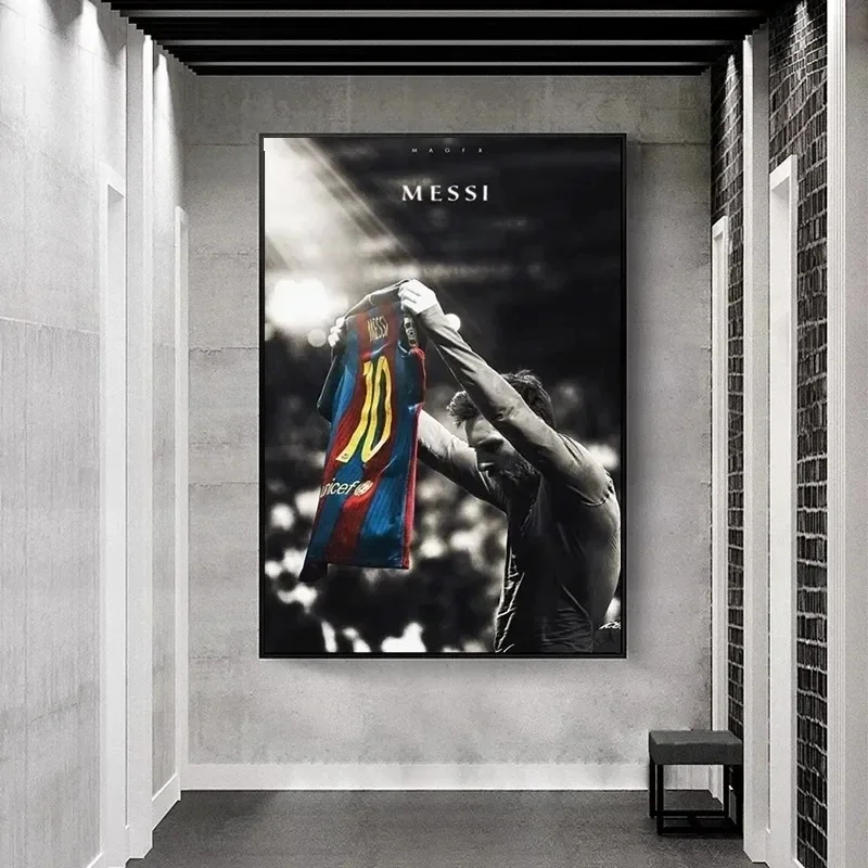 Football Star Retro Poster Wall Art Decoration Painting Without Frame Room Home Decor Soccer Club Fans Collection Gifts