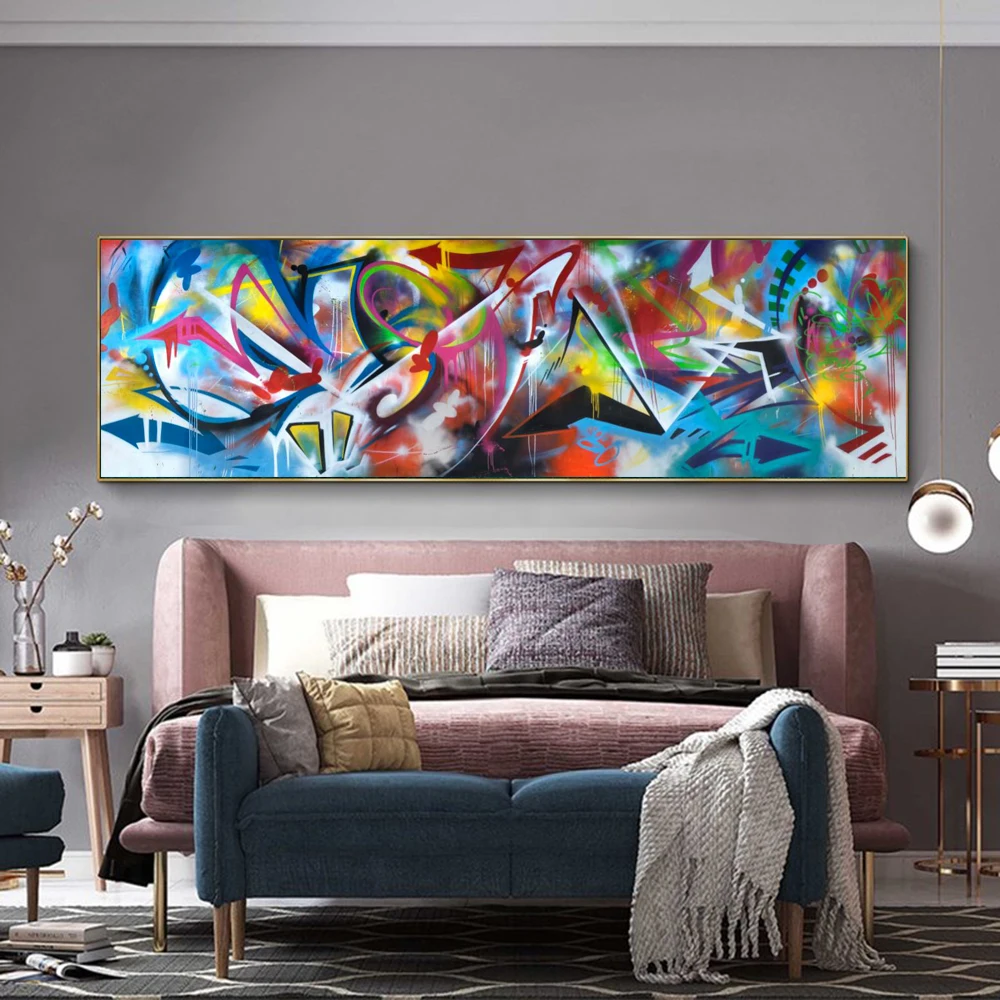 Home Decoration Abstract Canvas Prints Wall Art Painting Street Graffiti Posters and Prints Wall Picture for Living Room Cuadros