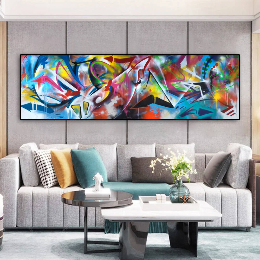 Home Decoration Abstract Canvas Prints Wall Art Painting Street Graffiti Posters and Prints Wall Picture for Living Room Cuadros