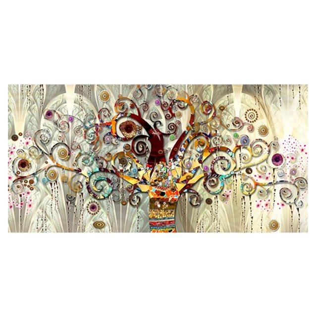 Tree of Life By Gustav Klimt Landscape Oil Painting on Canvas Posters and Prints Cuadros Wall Art Pictures for Living Room