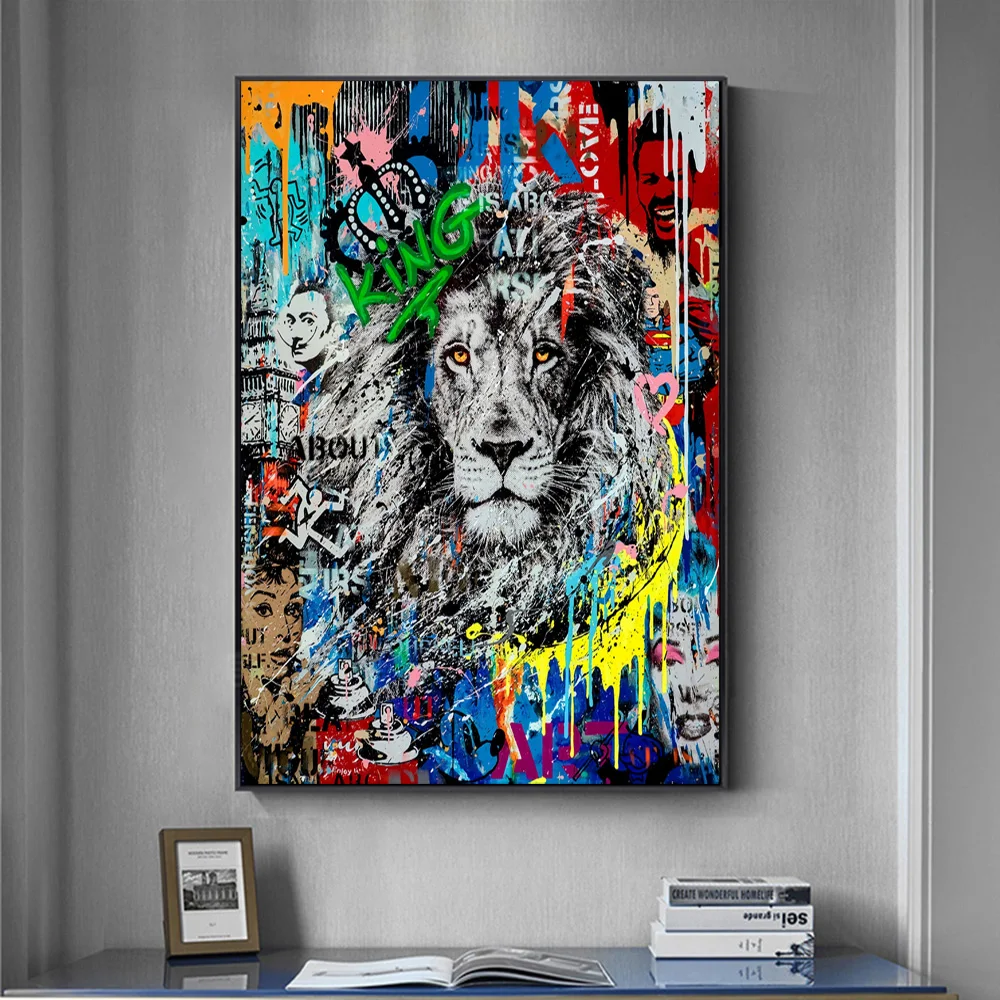 Abstract Graffiti Art Monroe And Herben Famous Person Watercolour Canvas Painting On Wall Decor Street Art Prints Poster Picture