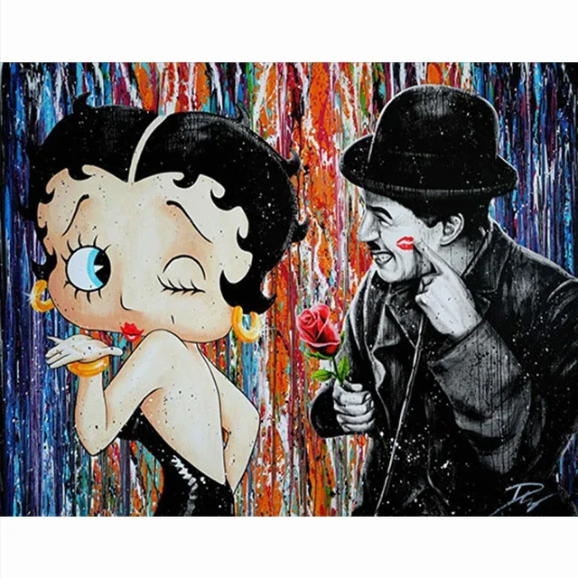 Disney Canvas Painting Wall Art Mickey Mouse Anime Posters and Prints Graffiti Art Funny Picture for Living Home Decoration