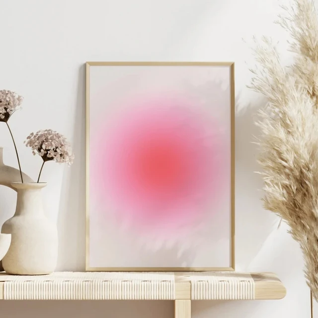 Affirmation Aura Psychedelic Retro Gradient 70s Nostalgia Positive Wall Art Canvas Painting Posters For Living Room Home Decor