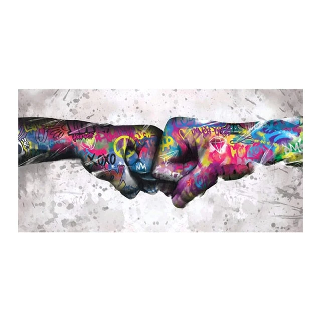 Abstract Graffiti Fist Wall Art Picture Poster and Prints Canvas Decorative Paintings for Living Room Child Bedroom Home Decor