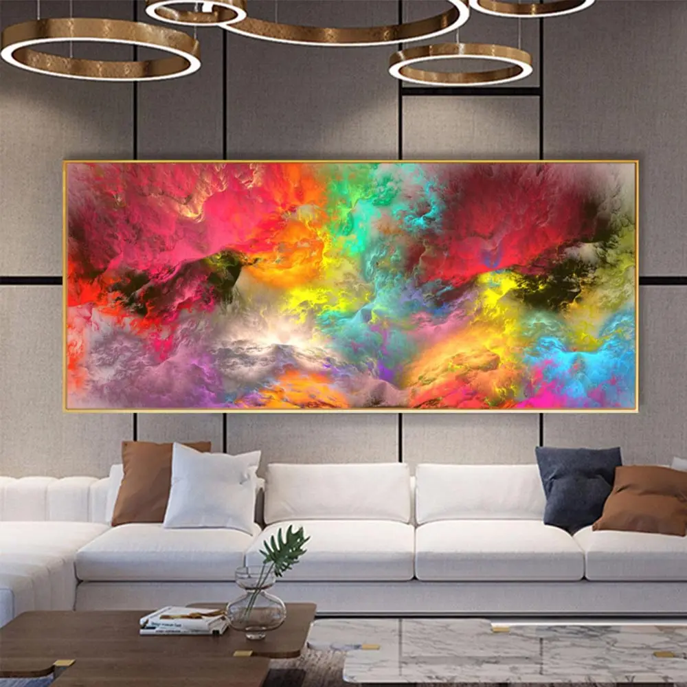 Different Light Cloud Abstract Oil Painting Wall Picture For Living Room Décor Canvas Modern Art Poster And Print