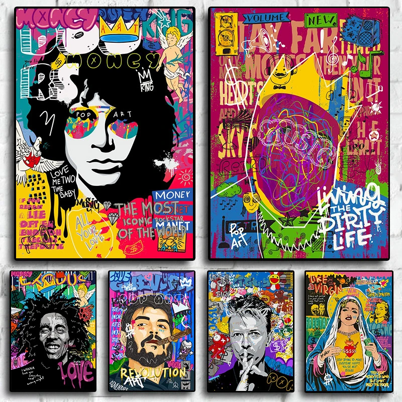 Nordic Pop Street Art Graffiti Music Poster Aesthetic The Door Rock Rapper Canvas Painting Wall Art Home Gallery Room Decor Bar