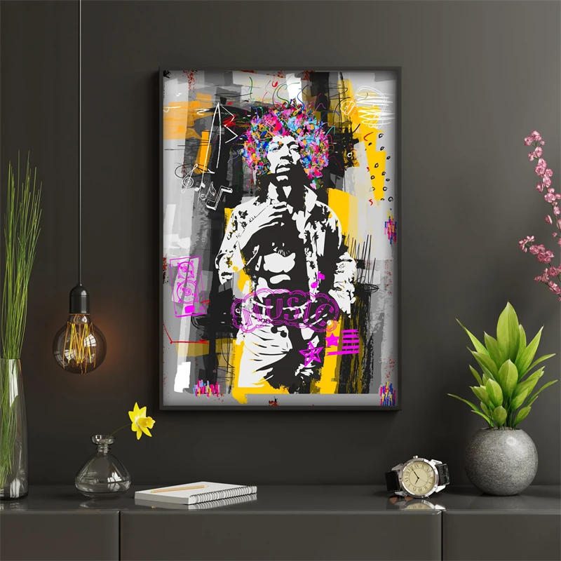 Nordic Pop Street Art Graffiti Music Poster Aesthetic The Door Rock Rapper Canvas Painting Wall Art Home Gallery Room Decor Bar