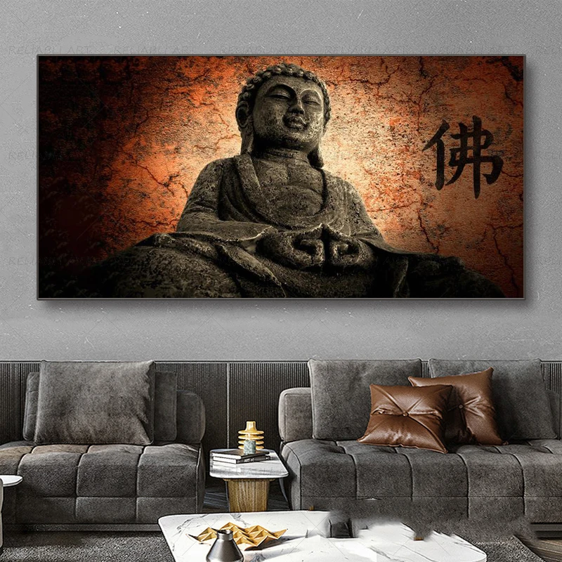 Big Size Buddha Posters Canvas Prints Religion Painting Pictures Wall Art For Living Room Modern Home Decor Cuadros NO FRAME