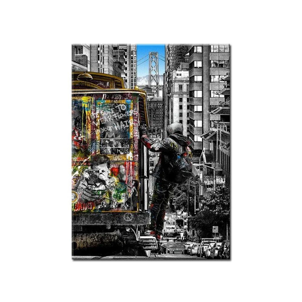Modern Graffiti Art Canvas Paintings on The Wall Art Posters and Prints Street Art Wall Pictures Home Decoration Cuadros Decor