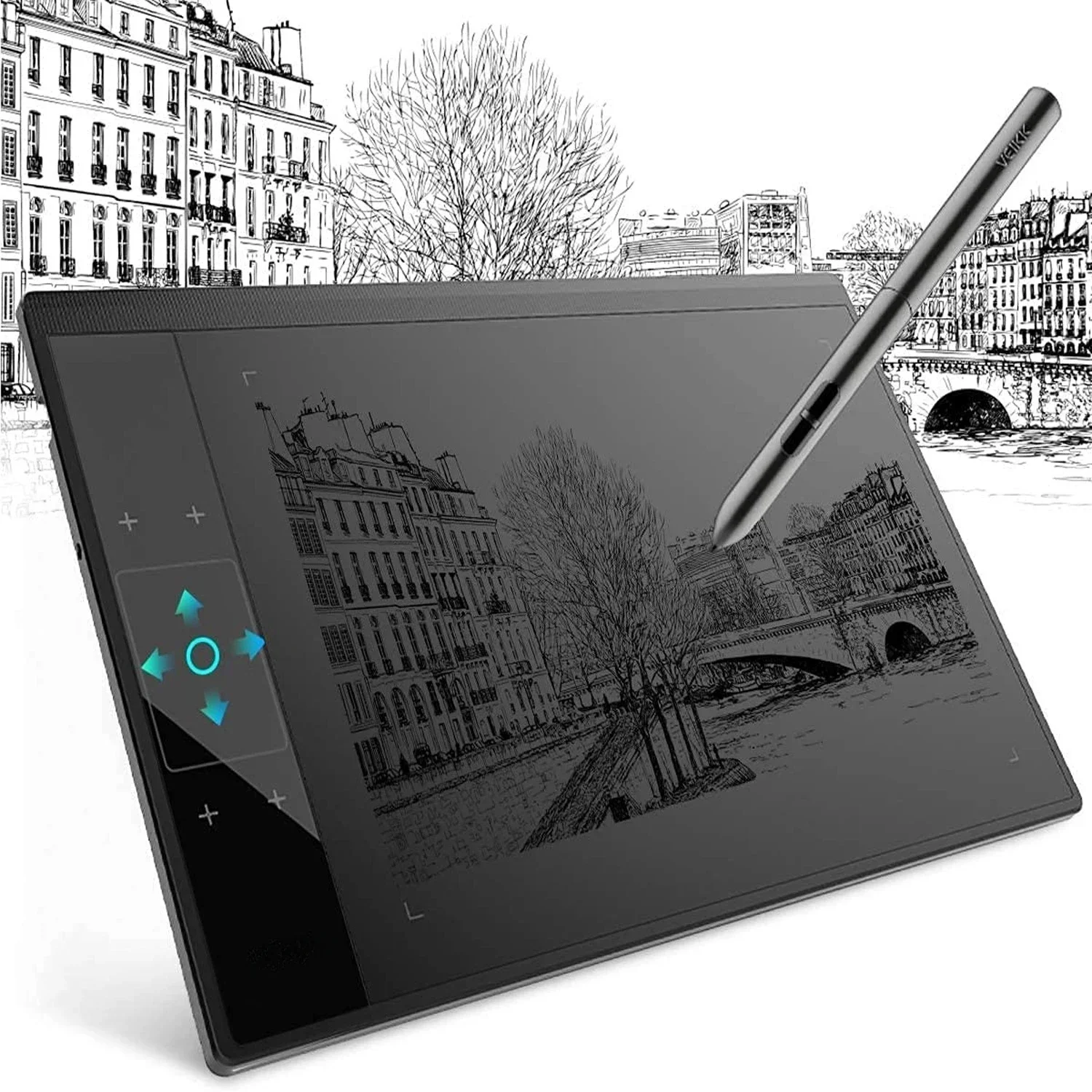 10*6 inch Touch Screen Graphics Digital Drawing Tablet 8192 Level Pen Battery-Free Stylus for Android Window Phone Mac OSU Game