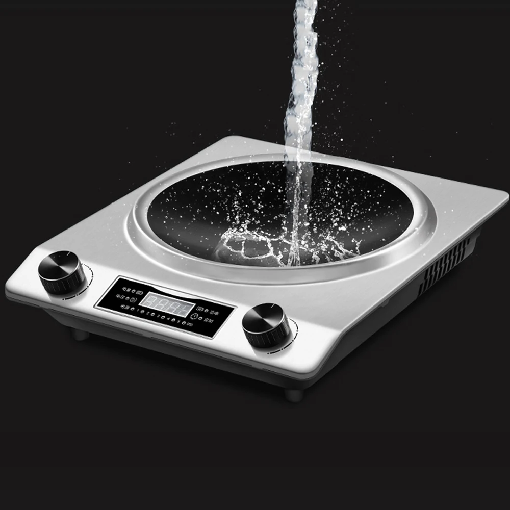 3500W Household Induction Cooker Electromagnetic Oven Heating Plate Electric Stove Cooking Machine Knob Control Waterproof