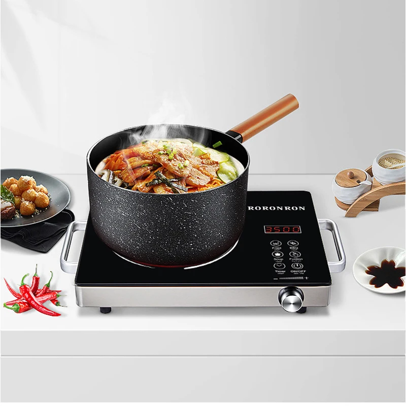 Intelligent induction cooker electric ceramic cooker touch waterproof adjustable temperature electromagnetic light wave cooker