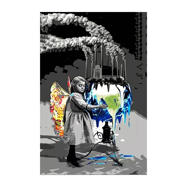 Street Art Canvas Painting Vintage Poster Prints Refuse War Love Peace Graffiti Pictures Light Of Hope Modern Home Décor