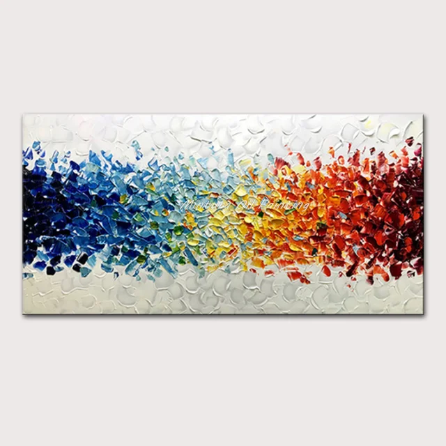 Handmade Palette Knife Abstract Oil Painting On Canvas Wall Art