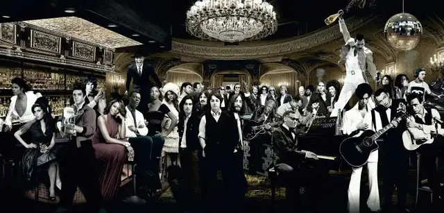 Music Singer Star Gathering Large Living Room Canvas Wall Art Posters and Prints picture For Bedroom Home Decor Cuadros