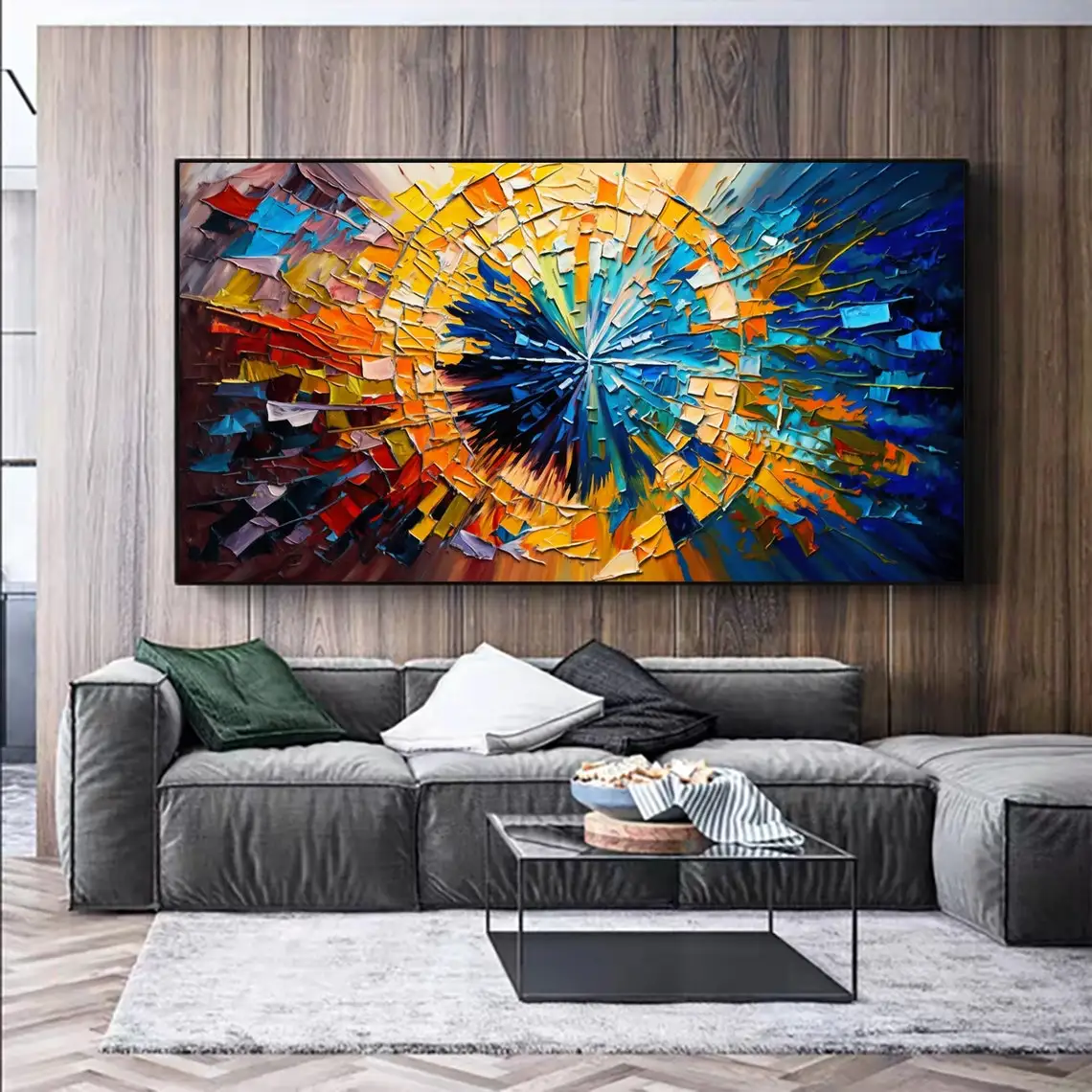 Colorful Oil Painting On Canvas Large Wall Art Abstract Textured Hand Painted Painting Custom Painting Living Room Wall Decor