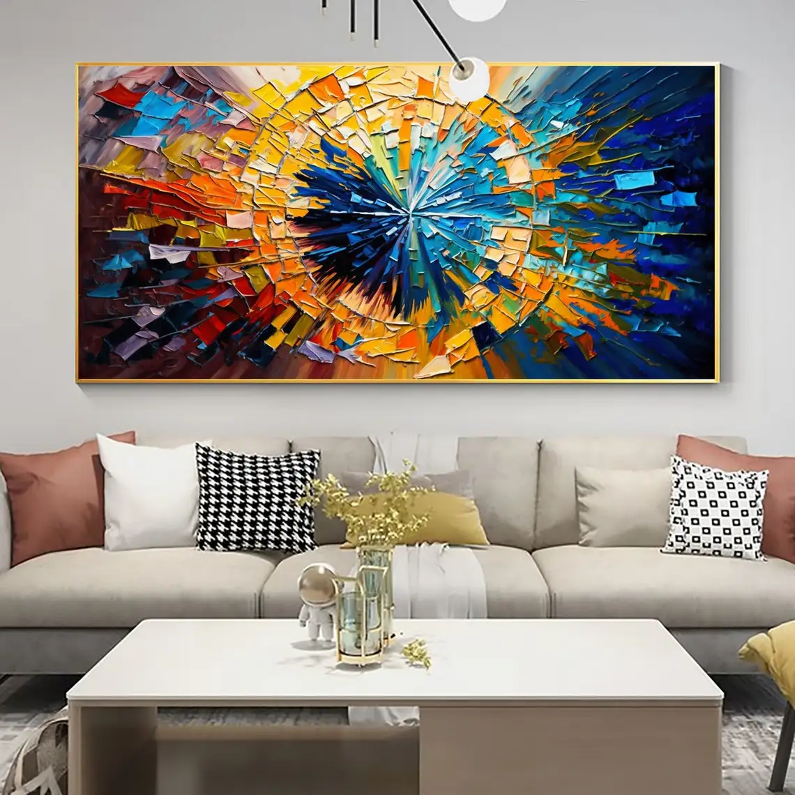 Colorful Oil Painting On Canvas Large Wall Art Abstract Textured Hand Painted Painting Custom Painting Living Room Wall Decor