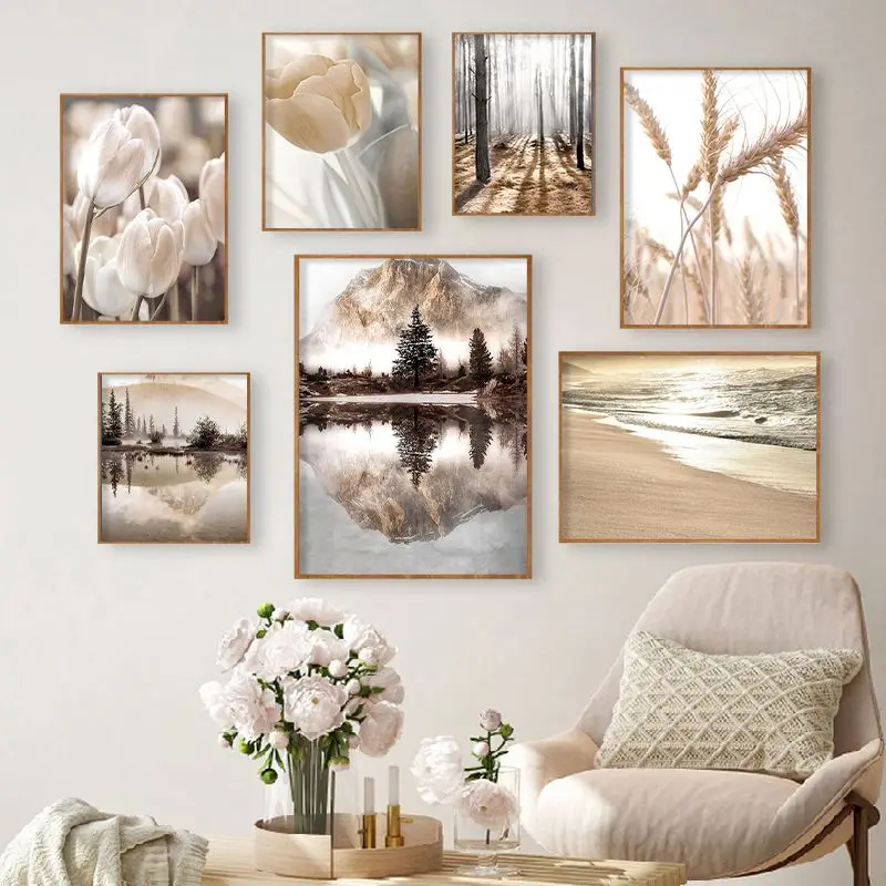 GATYZTORY Painting By Numbers Nature Scenery Drawing On Canvas For Adults Picture By Number Mountains And Rivers Home Decor Gift