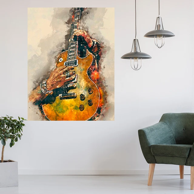 DIY 40X50 Oil Painting By Numbers Hand guitar paint by numbers On Canvas Home Decor Digital Painting chrismas
