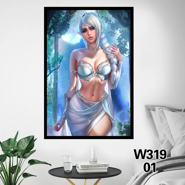 Sakimichan Latest in October animation Canvas Poster karlach shadowheart sexy HD large wall art decorative painting Home Decor