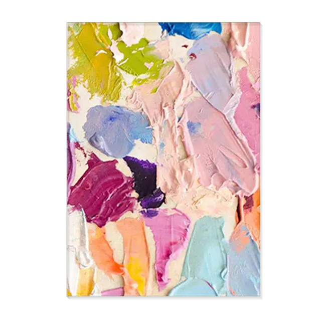 1Pcs Colorful Oil Painting On Canvas Elegant Room Decor Mural Nordic Wall Art Picture Office Bar Home Large Salon Decoration Pai