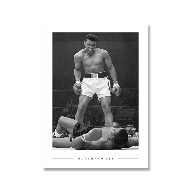 Muhammad Ali Boxing Legend Sport Player Poster Canvas Painting Black White Wall Art Pictures Posters and Prints Home Decoration
