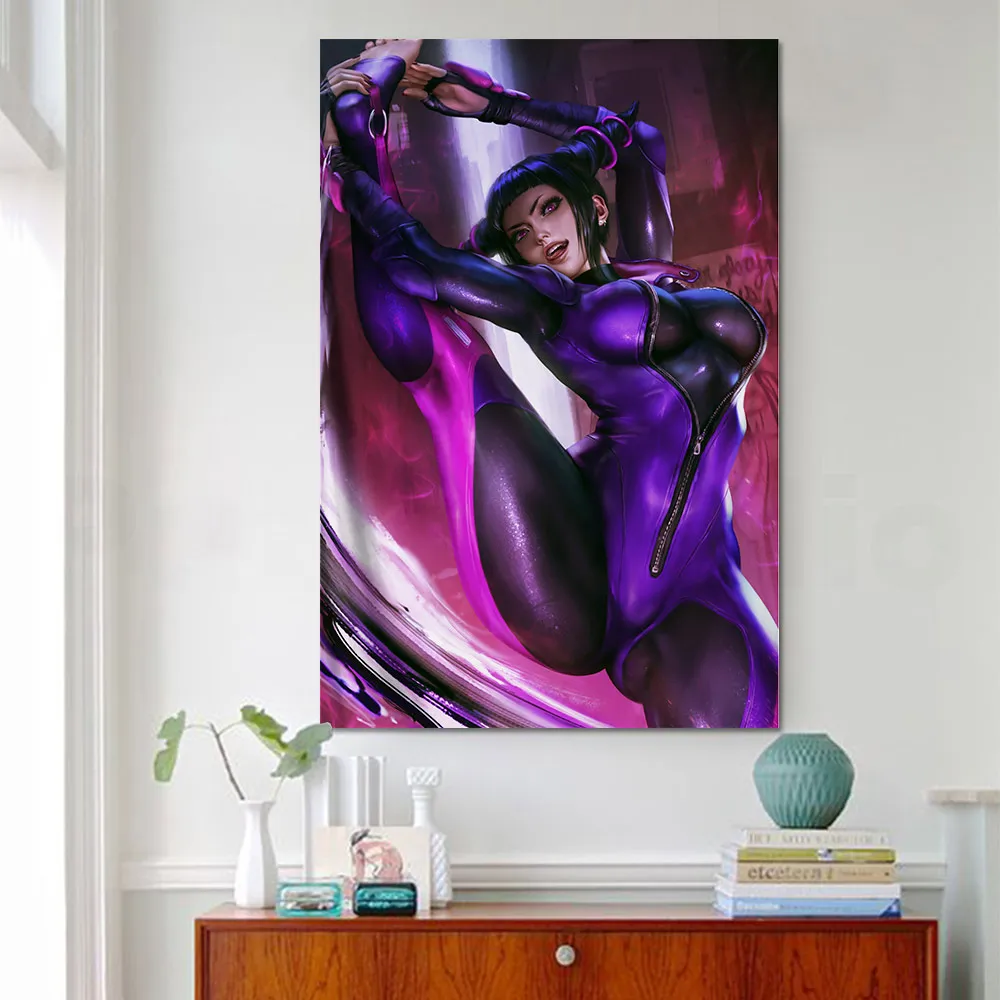 Video fighting game SF sexy girl Chunli Canvas Poster decorative painting large size HD printing wall art tapestry wall painting