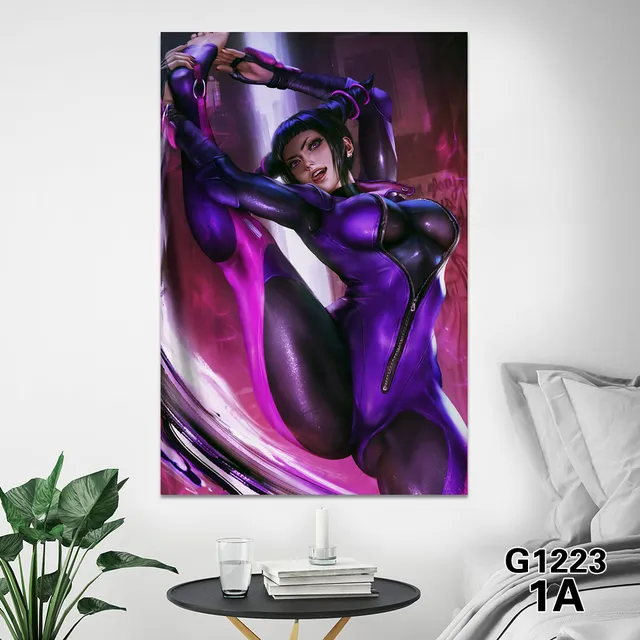 Video fighting game SF sexy girl Chunli Canvas Poster decorative painting large size HD printing wall art tapestry wall painting